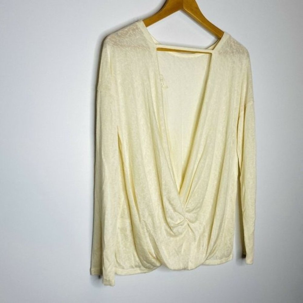 1.4.3. Story By Line Up Open Back Draped Top Cream - Picture 9 of 12